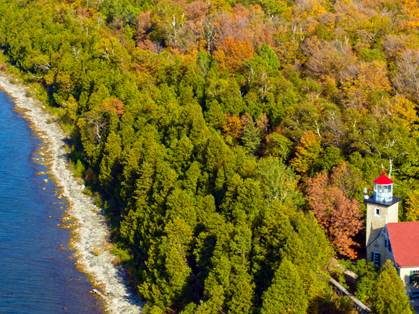 Lighthouse in the Fall